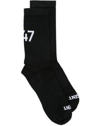 Represent - Intarsia-Knit Logo-Print Socks - Lyst