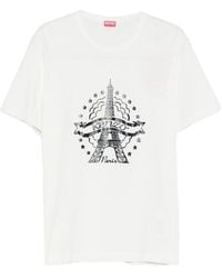 KENZO - Graphic-Print Crew-Neck T-Shirt - Lyst