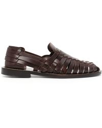 Tagliatore - Panelled Woven Leather Sandals - Lyst