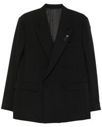 Lardini - Double-Breasted Peak-Lapel Jacket - Lyst