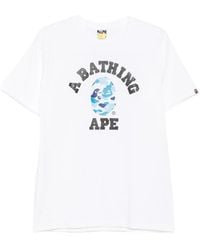 A Bathing Ape - A Bathing Ape Logo-Print T-Shirt - Lyst