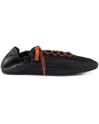 Prada - Collapse Antiqued Nappa Leather Sneakers With Hooks - Lyst