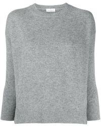 Bruno Manetti Crew Neck Wool-blend Sweater - Grey