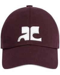 Courreges - Ac-Logo Cotton Cap - Lyst