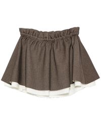 ELEH - Layered Mini Skirt - Lyst