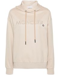 Moncler - Logo-Embroidered Cotton Hoodie - Lyst