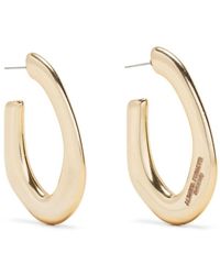 Alberta Ferretti - Asymmetric-Hoop Earrings - Lyst