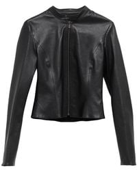 Gucci - Zip-Up Leather Jacket - Lyst