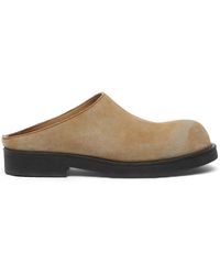 MM6 by Maison Margiela - Biker Washed Suede Mules - Lyst