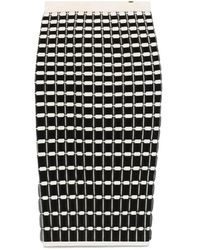 Elisabetta Franchi - Micro-Ruffles Midi Skirt - Lyst