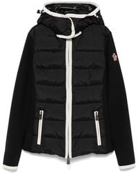 Moncler - Padded-Panel Zip-Up Hoodie - Lyst