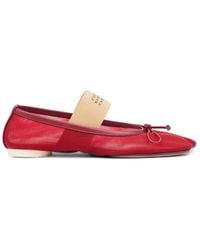 MM6 by Maison Margiela - Numeric-Strap Anatomic Ballet Flats - Lyst