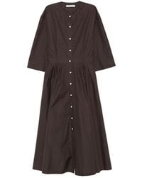 Mark Kenly Domino Tan - Denilla Buttonned Front Midi Dress - Lyst
