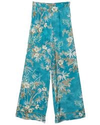 forte_forte - Floral-Print Silk Palazzo Pants - Lyst