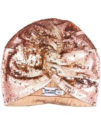 MaryJane Claverol Sequin-embellished Turban - Pink