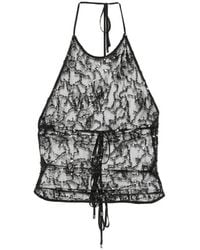 The Attico - Sequin-Embellished Lace Top - Lyst