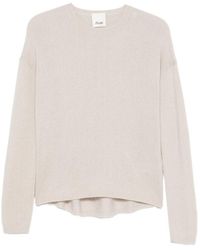 Allude - Ribbed-Knit Drop-Shoulder Cashmere Sweater - Lyst