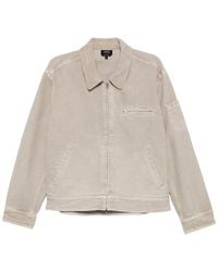 A.P.C. - A. P.C. Zip-Up Corduroy-Collar Jacket - Lyst
