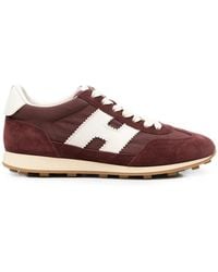 Hogan - Logo-Patch Panelled Sneakers - Lyst