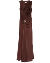 Rebecca Vallance - Embellished Draped Maxi Dress - Lyst