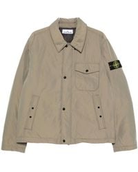 Stone Island - Logo-Patch Zip-Fastening Jacket - Lyst