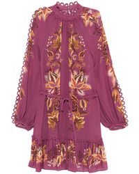 FARM Rio - Delicate Chintz Ruffled Mini Dress - Lyst