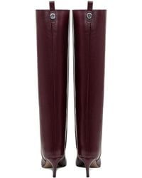 The Attico - 65Mm Lea Pointed-Toe Leather Boots - Lyst
