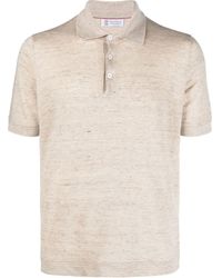 Brunello Cucinelli - Short-sleeved Knitted Polo Shirt - Lyst