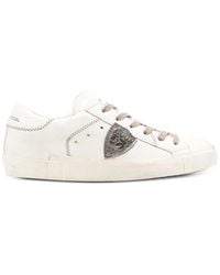 Philippe Model - Prsx Low Logo-Patch Panelled Sneakers - Lyst