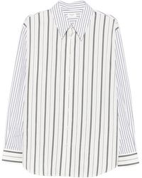 Saint Laurent - Vertical-Stripe Long-Sleeve Shirt - Lyst