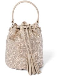 Miu Miu - Glass-Crystal Bucket Bag - Lyst
