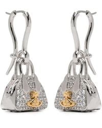 Vivienne Westwood - Yasmine Orb-Plaque Crystal-Embellished Earrings - Lyst