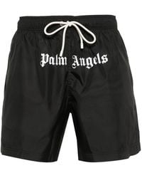 Palm Angels - Logo-Print Swim Shorts - Lyst