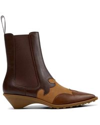 Camper - Anita Panelled Leather Ankle Boots - Lyst