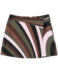 PUCCI - Iride-Print Wrap Mini Skirt - Lyst