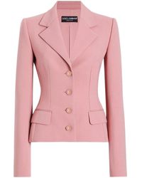 Dolce & Gabbana - Single-Breasted Wool Crepe Dolce Jacket - Lyst