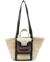Pierre Hardy - Medium Raffia Leather-Pocket Tote Bag - Lyst