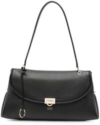 Ferragamo - Gancini Pebbled Leather Tote Bag - Lyst