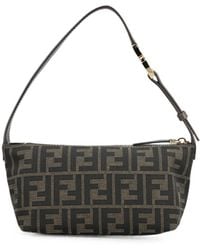Fendi - Vanity Pouch Small Ff Zucca Jacquard Fabric Mini Bag - Lyst