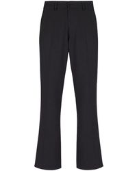 Balmain - Crepe-Textured Flared Cropped Trousers - Lyst