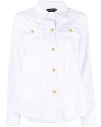 Tom Ford - Frayed-Cotton Brim Shirt - Lyst