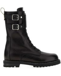 Fendi - Polished Calfskin Biker Boots - Lyst