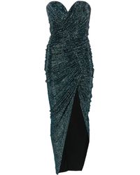 Alexandre Vauthier - Crystal-Embellished Ruched Maxi Dress - Lyst