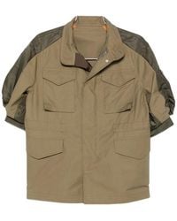 Sacai - Panelled Drawstring-Waist Jacket - Lyst