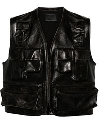 Prada - Leather Cargo Vest - Lyst