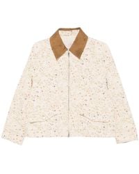 Tela - Floral-Print Collar Jacket - Lyst