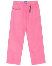 DAGGER - Stud-Embellished Embroidered Jeans - Lyst