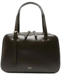 A.P.C. - A. P.C. Contrast-Stitch Leather Shoulder Bag - Lyst