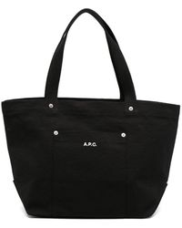 A.P.C. - Thais Logo-Embroidery Tote Bag - Lyst