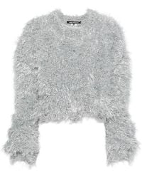 Junya Watanabe - Tinsel-Effect Cropped Sweater - Lyst